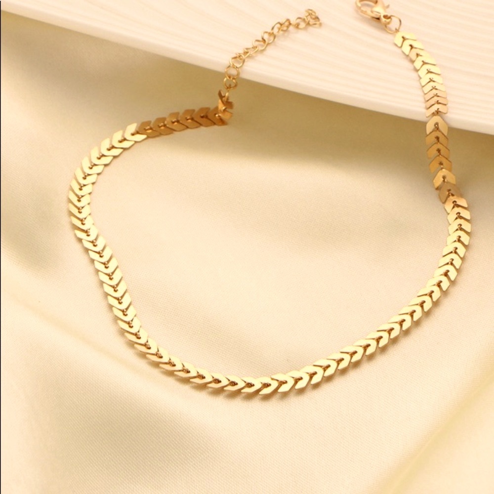 Gold Chain Choker Necklace
